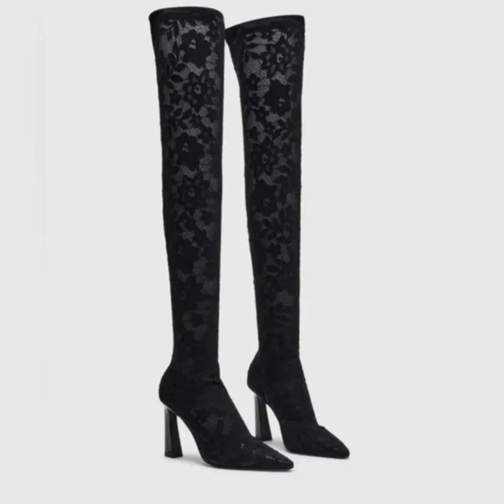 NWOB Steve Madden Serene Lace Over The Knee Boots